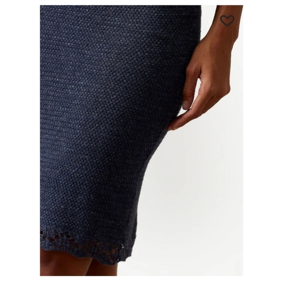 Ralph Lauren Collection Purple Label Ruffle Trim Blue Pencil Skirt Large NEW - Picture 3 of 12